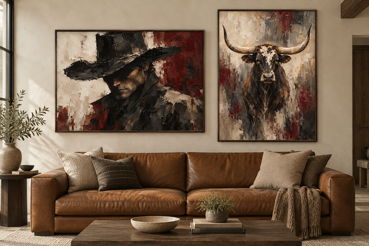 Western Wall Art Ideas for Modern Living Rooms and Offices