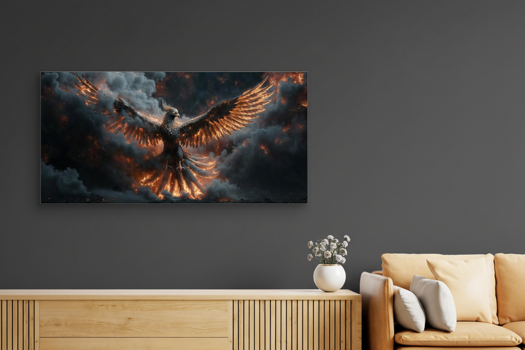 Phoenix Rising from the Ashes – Wall Art