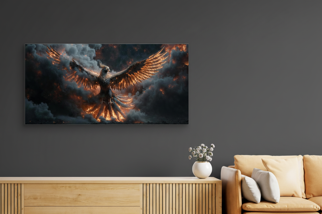 Phoenix Rising from the Ashes – Wall Art