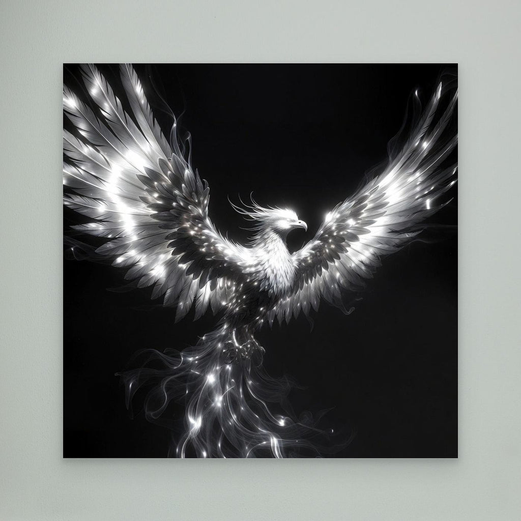 Silver Rising Phoenix – Wall Art for Men