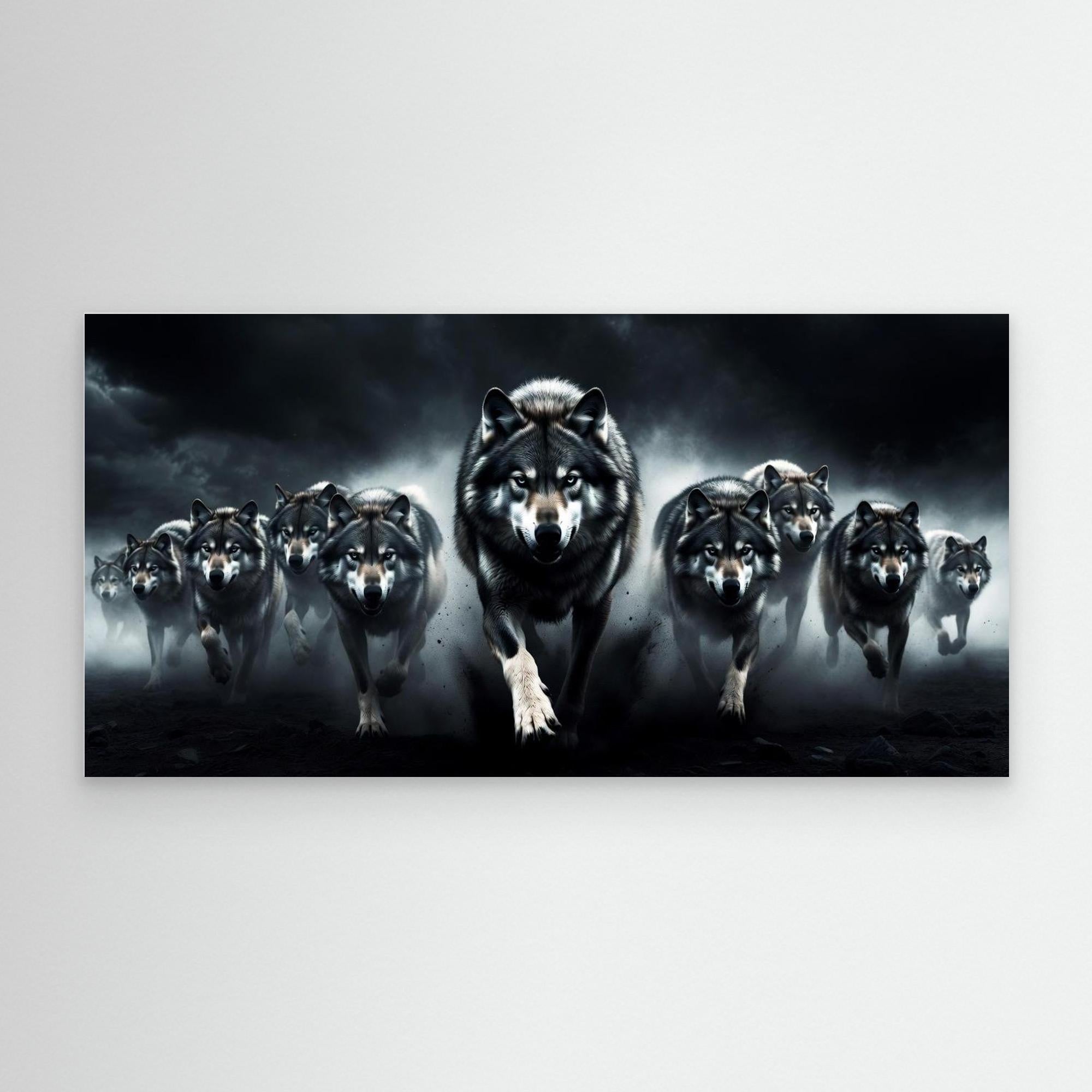 Alpha Wolf Leading the Pack – Luxury Wall Art
