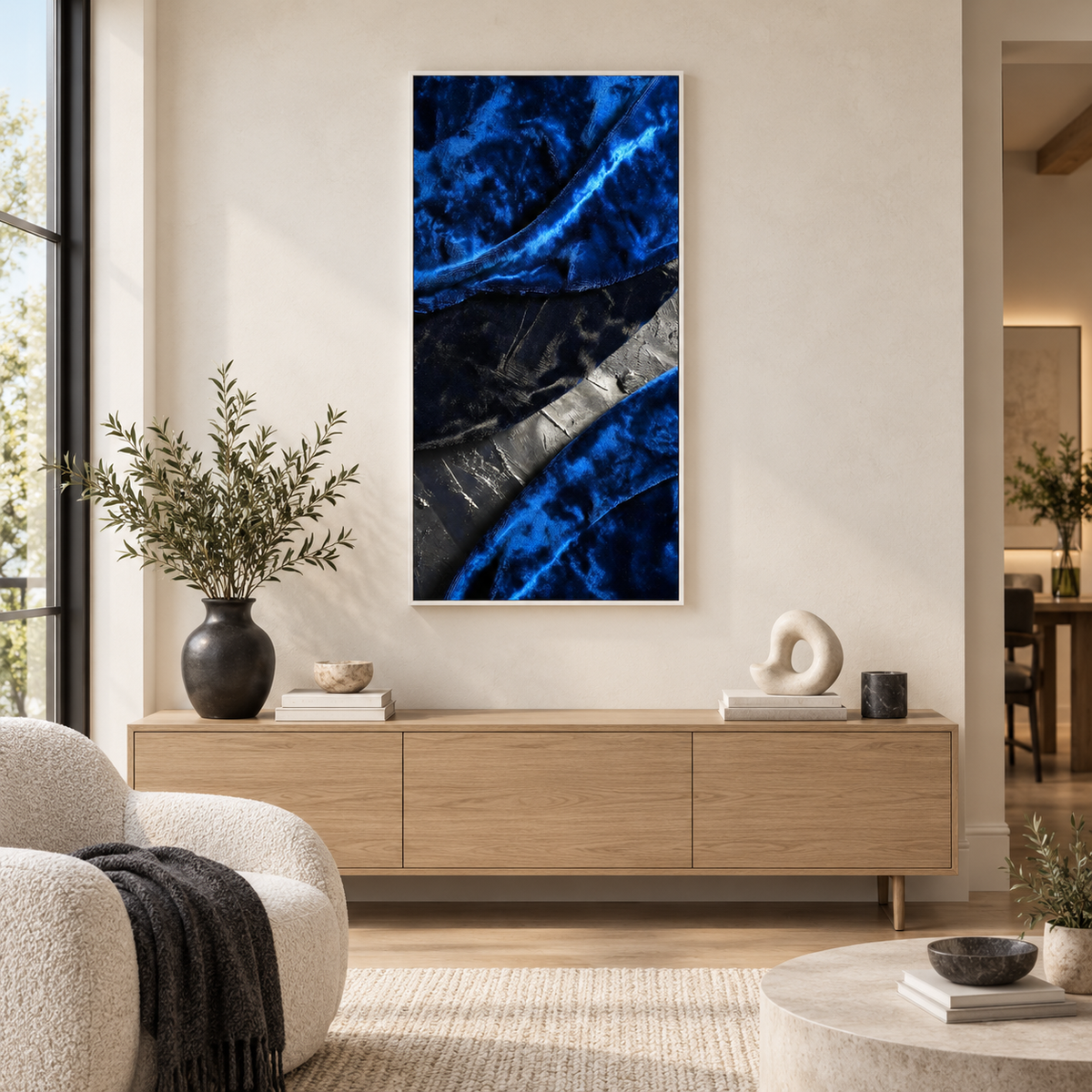 Royal Blue Velvet Canvas