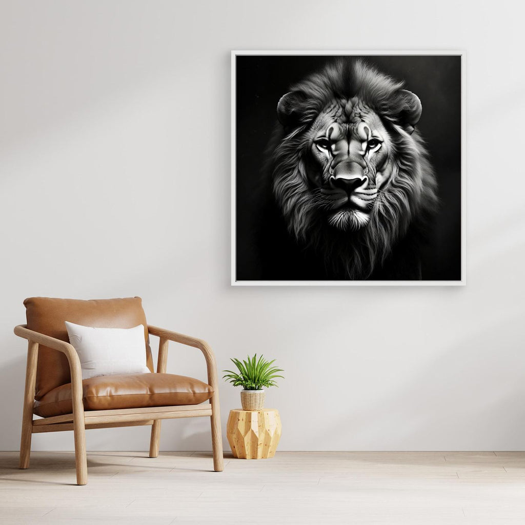 Black and White Lion – Statement Wall Art