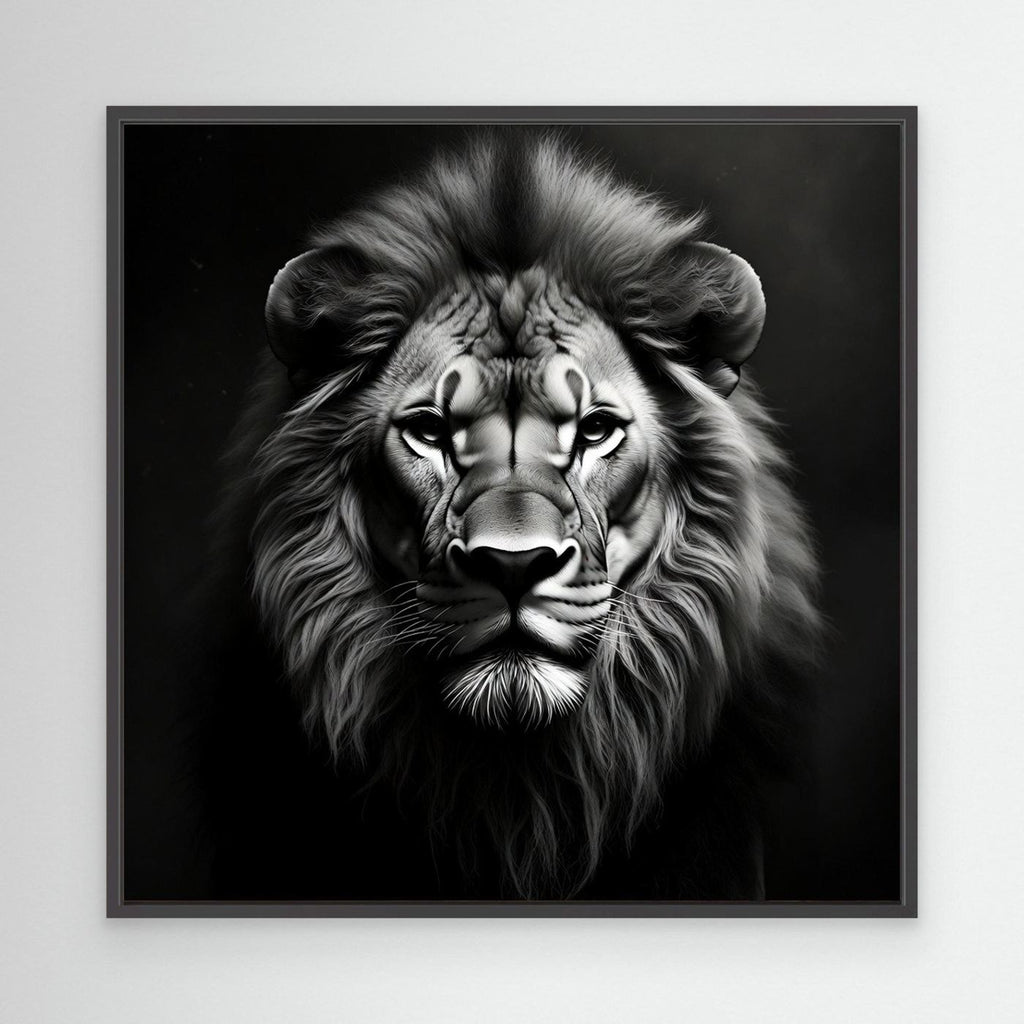 Black and White Lion – Quadro d'impatto