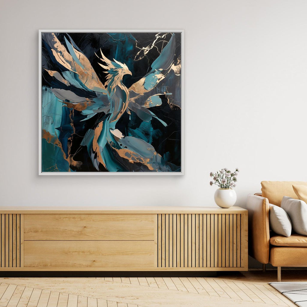 eal Phoenix Rebirth – Abstract Wall Art for Men