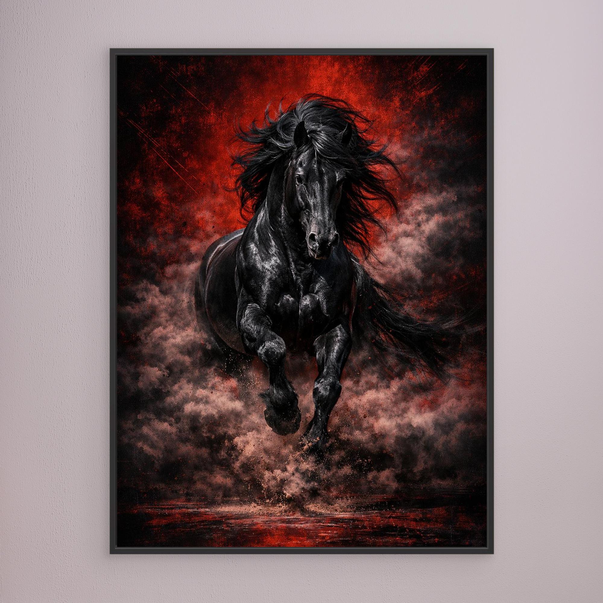 Black Reign – Luxury Stallion Wall Art
