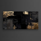 Gilded Shadow – Quadro astratto nero