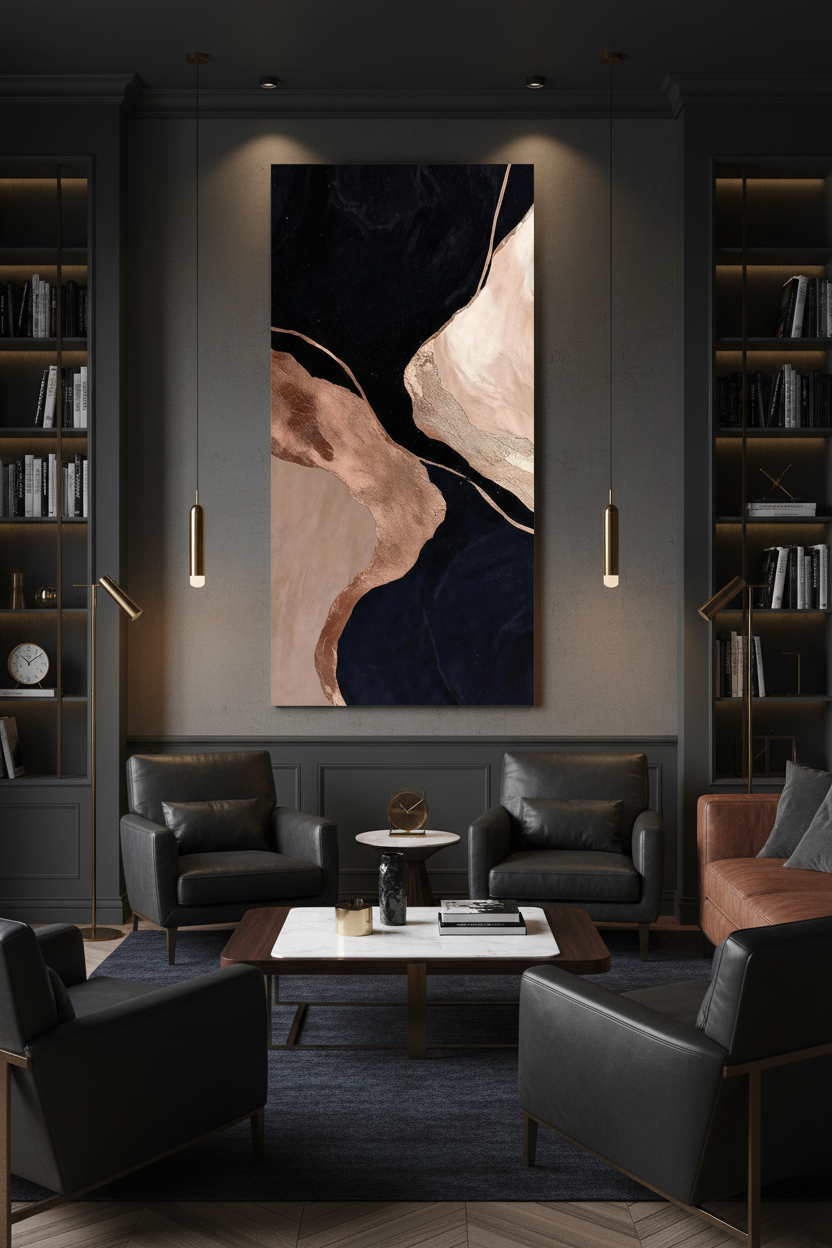 Dark Current – Modern Men’s Abstract Art