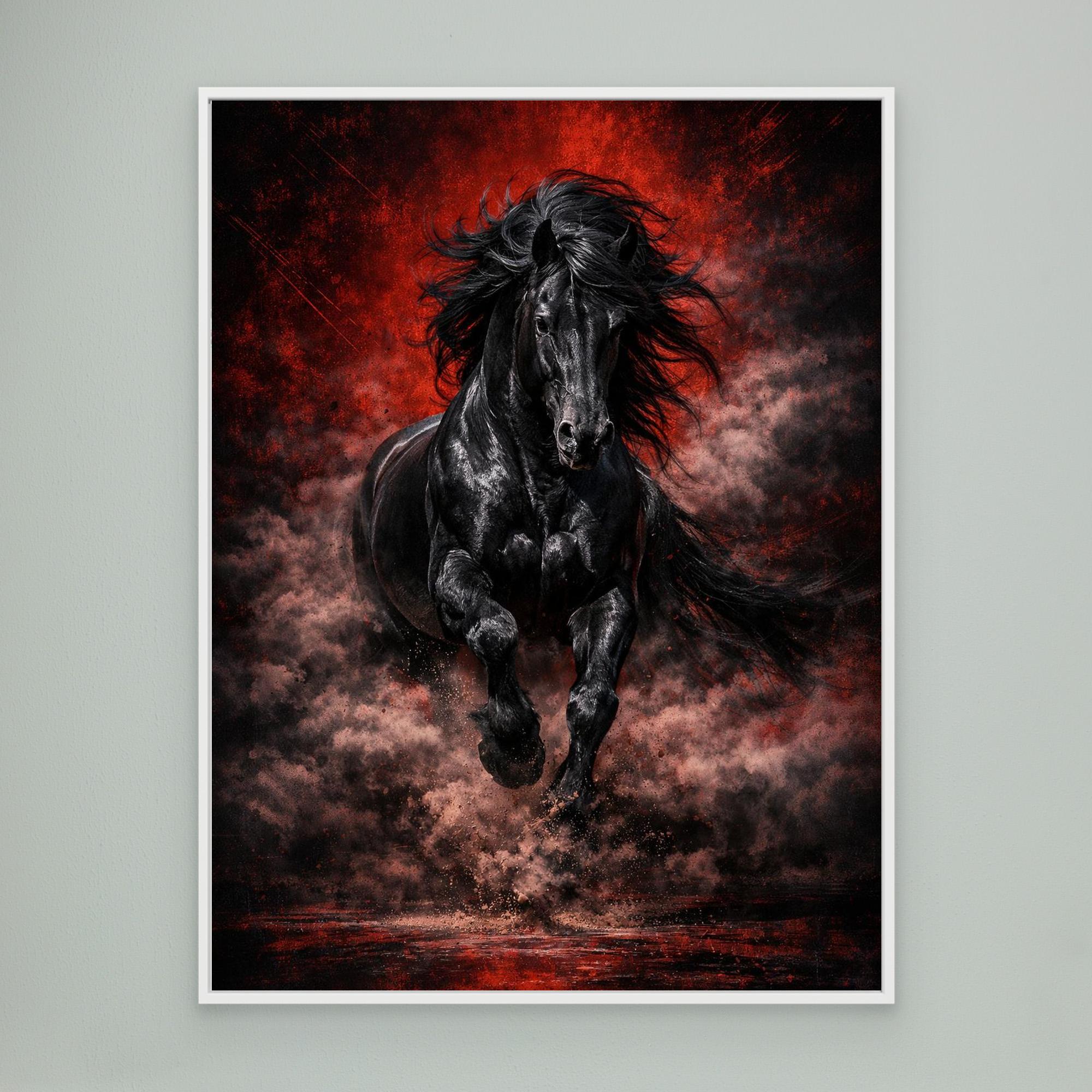 Black Reign – Luxury Stallion Wall Art