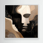 Between Two Minds – Quadro di volti astratti