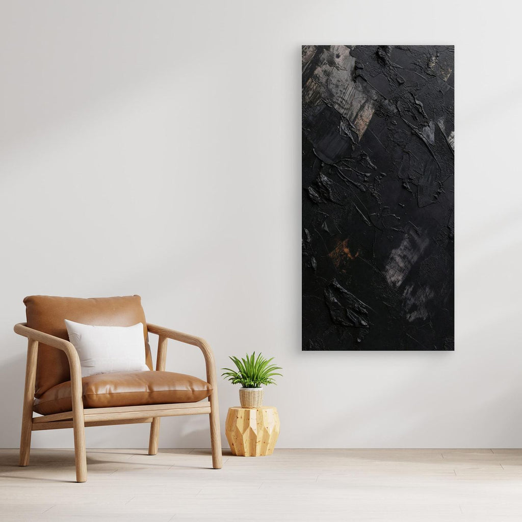 Textured Silence – Black Abstract Wall Art
