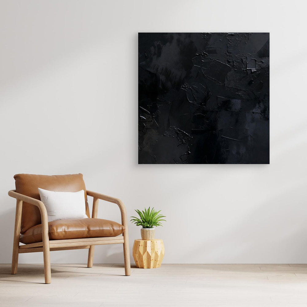 Midnight Depth – Black Abstract Wall Art