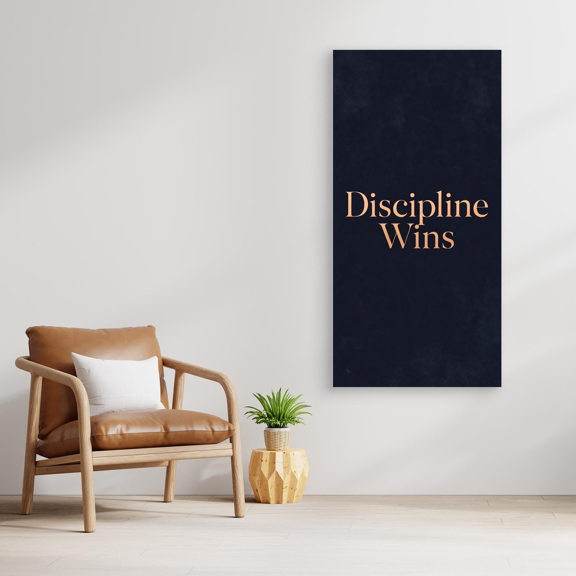Discipline Wins – Modern Men’s Wall Art