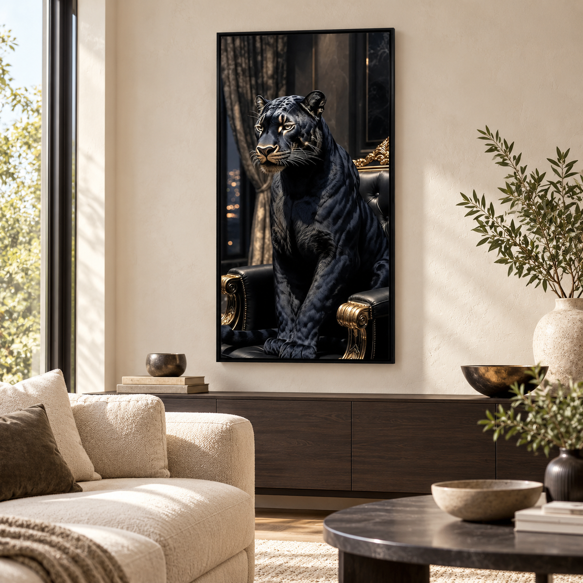 Midnight Throne Panther — obraz dla mężczyzn