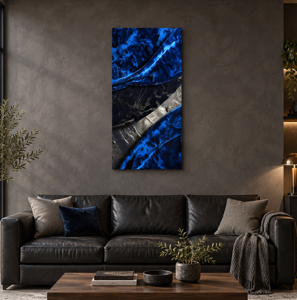 Royal Blue Velvet Canvas