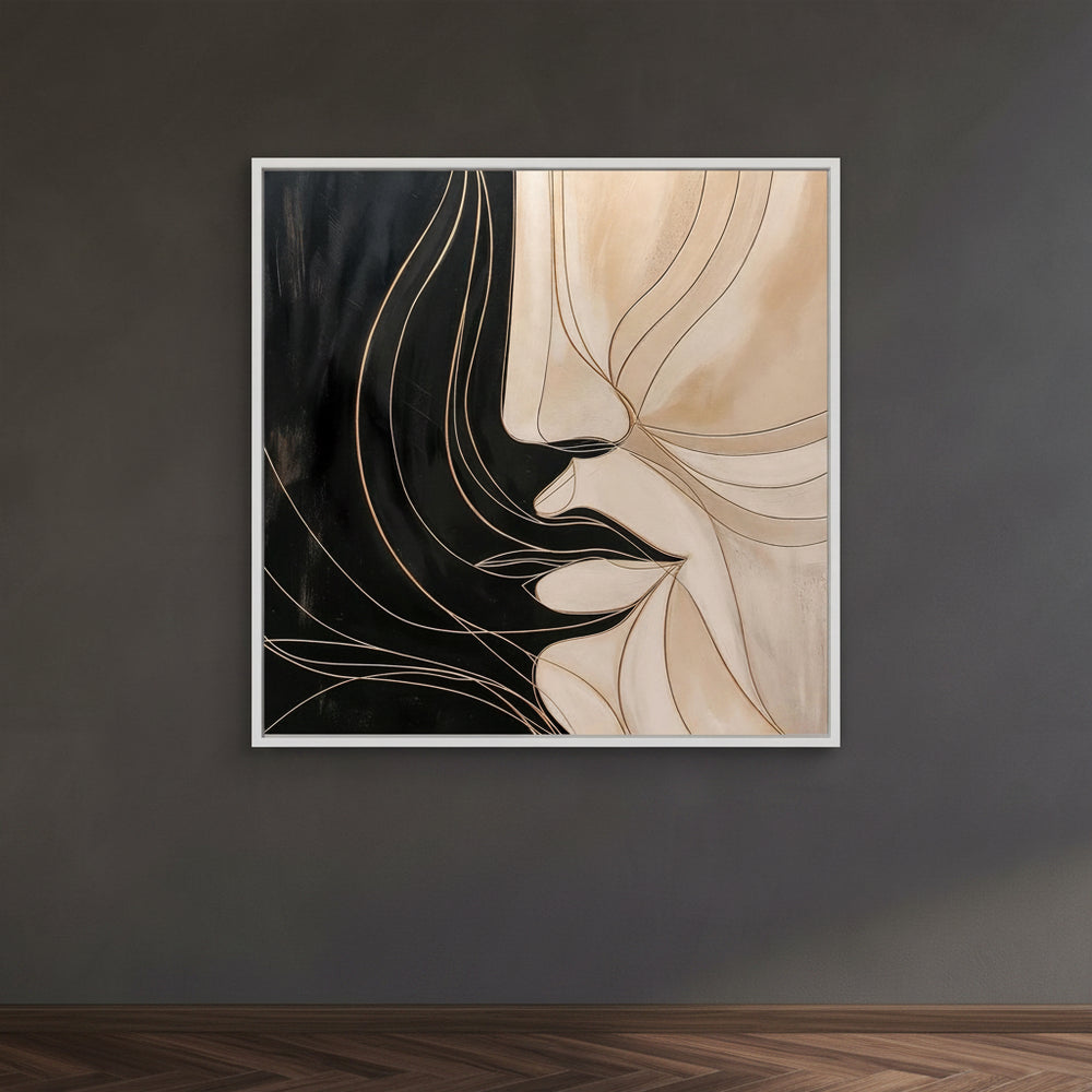 Silent Outline – Abstract Faces Wall Art