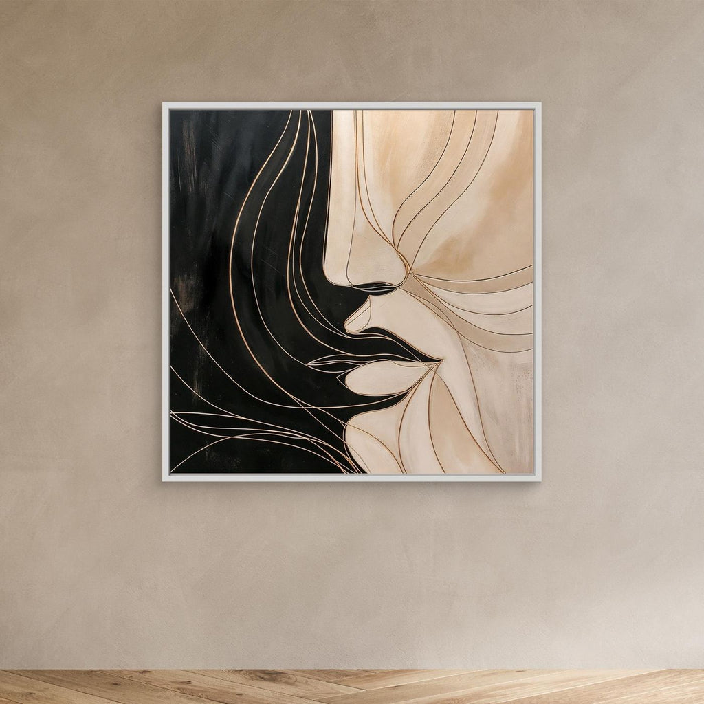 Silent Outline – Abstract Faces Wall Art