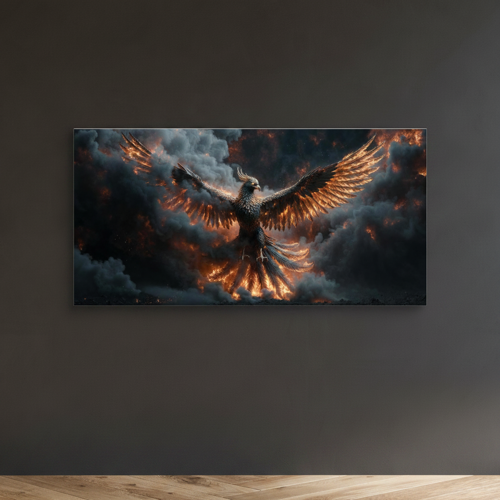 Phoenix Rising from the Ashes – Wall Art