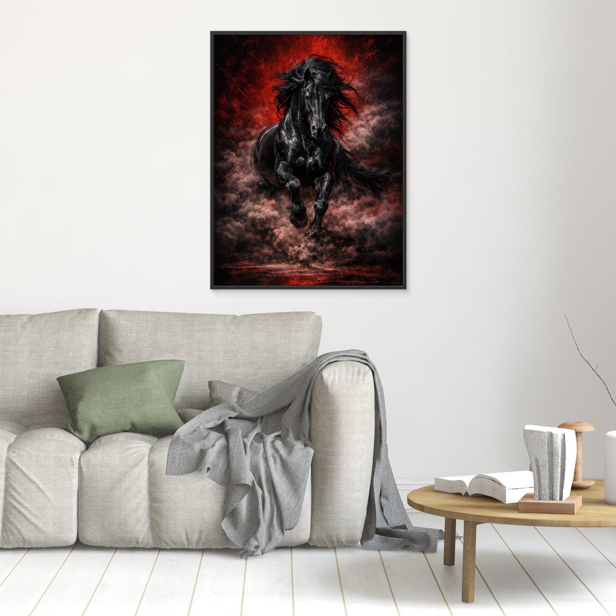 Black Reign – Luxury Stallion Wall Art