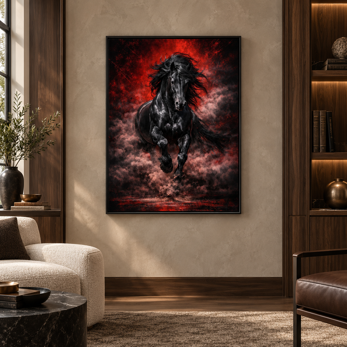 Black Reign – Art mural étalon de luxe
