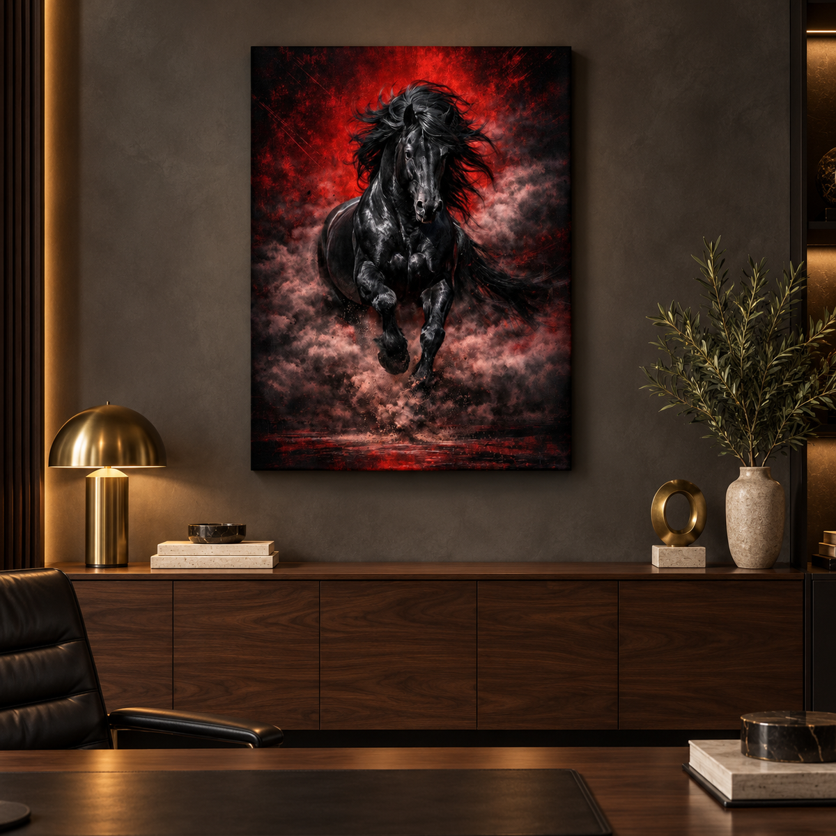 Black Reign – Art mural étalon de luxe