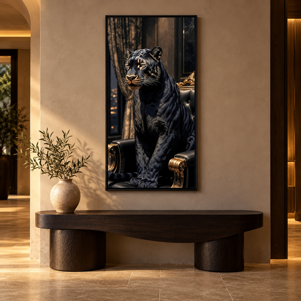 Midnight Throne Panther — obraz dla mężczyzn