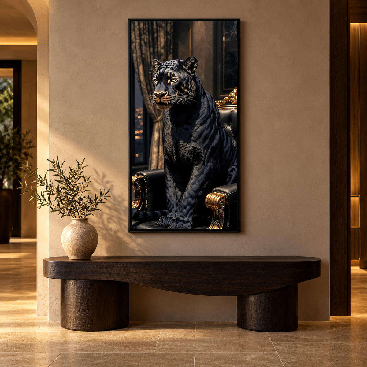 Midnight Throne Panther — obraz dla mężczyzn