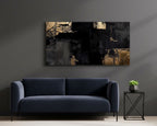 Gilded Shadow – Quadro astratto nero