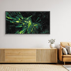 Emerald Phoenix Surge – Quadro astratto per uomini