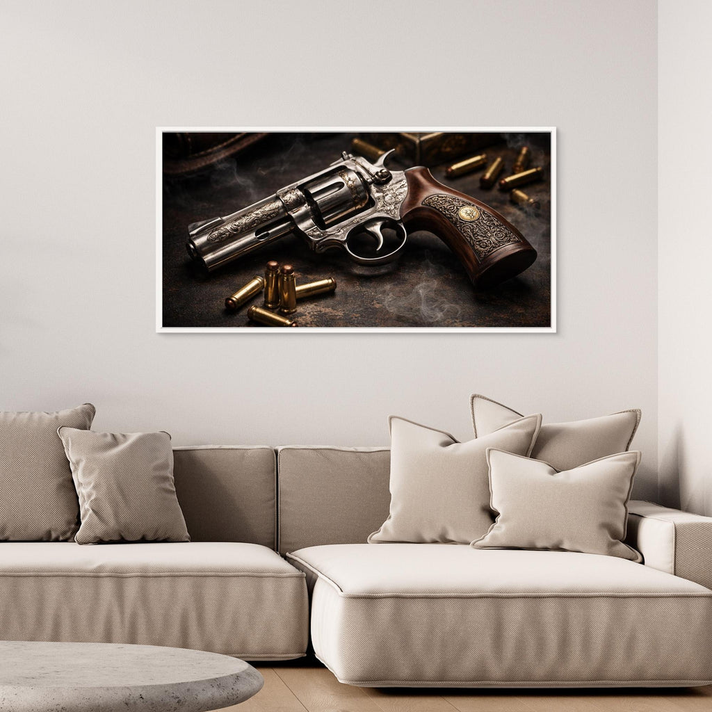 Smoke & Steel – Revolver Wall Art