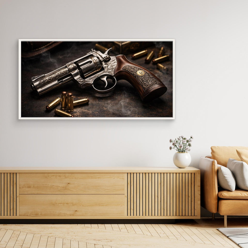 Smoke & Steel – Revolver Wall Art