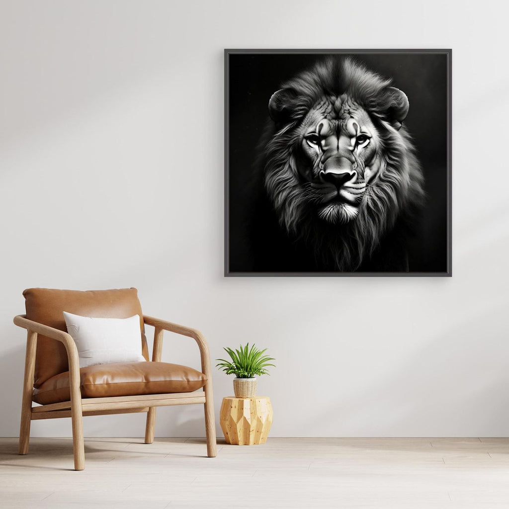 Black and White Lion – Statement Wall Art