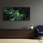 Emerald Phoenix Surge – Quadro astratto per uomini