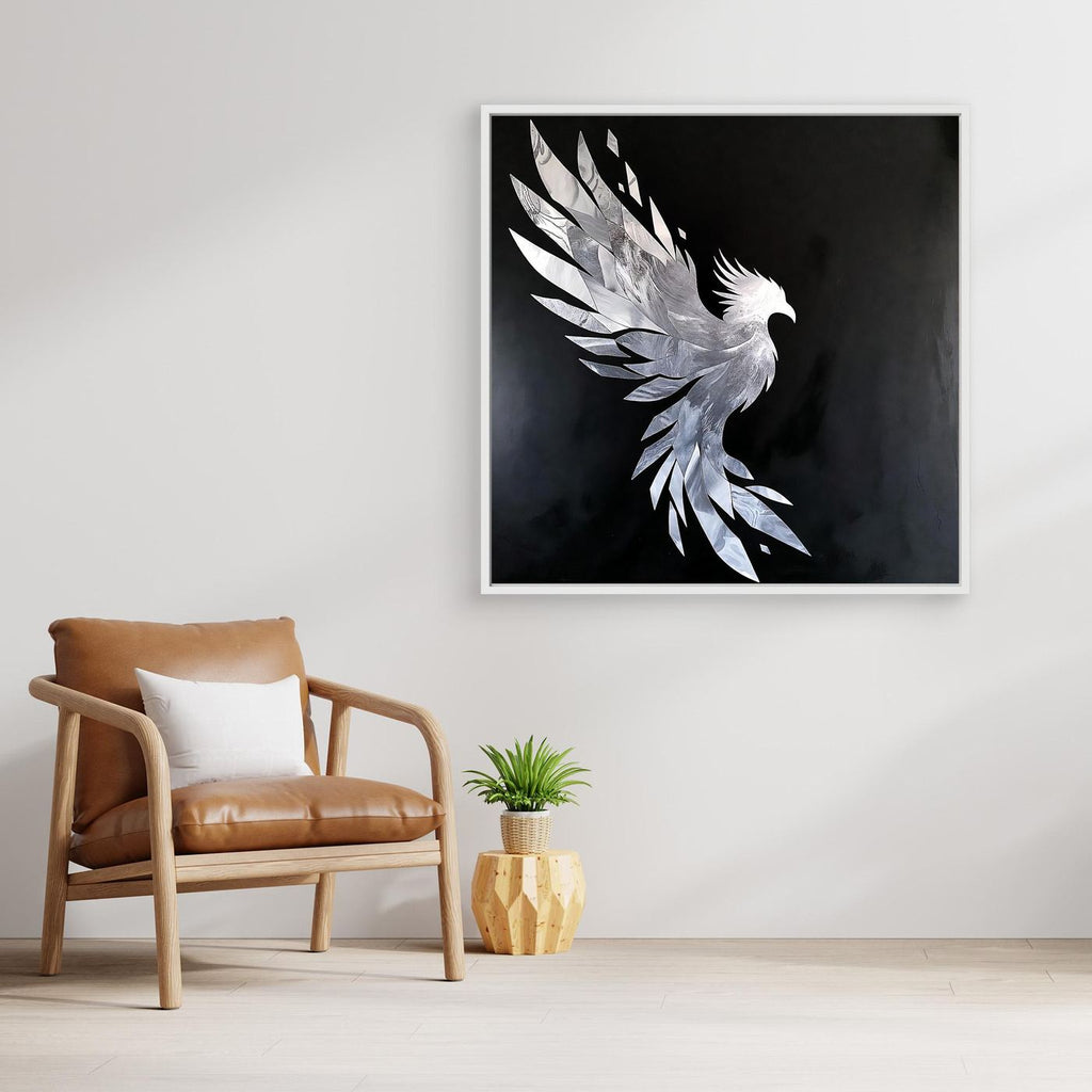 White Phoenix Ascension – Wall Art for Men
