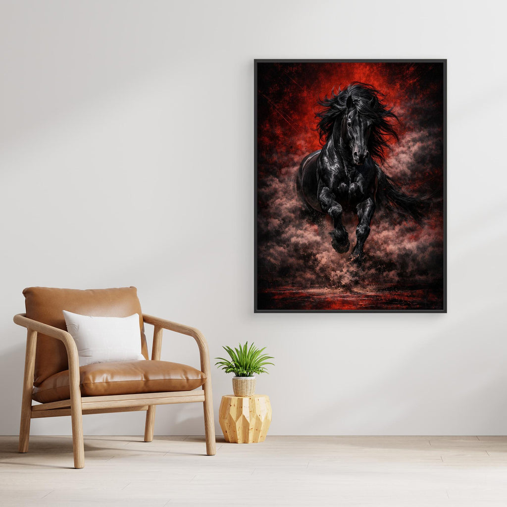 Black Reign – Luxury Stallion Wall Art