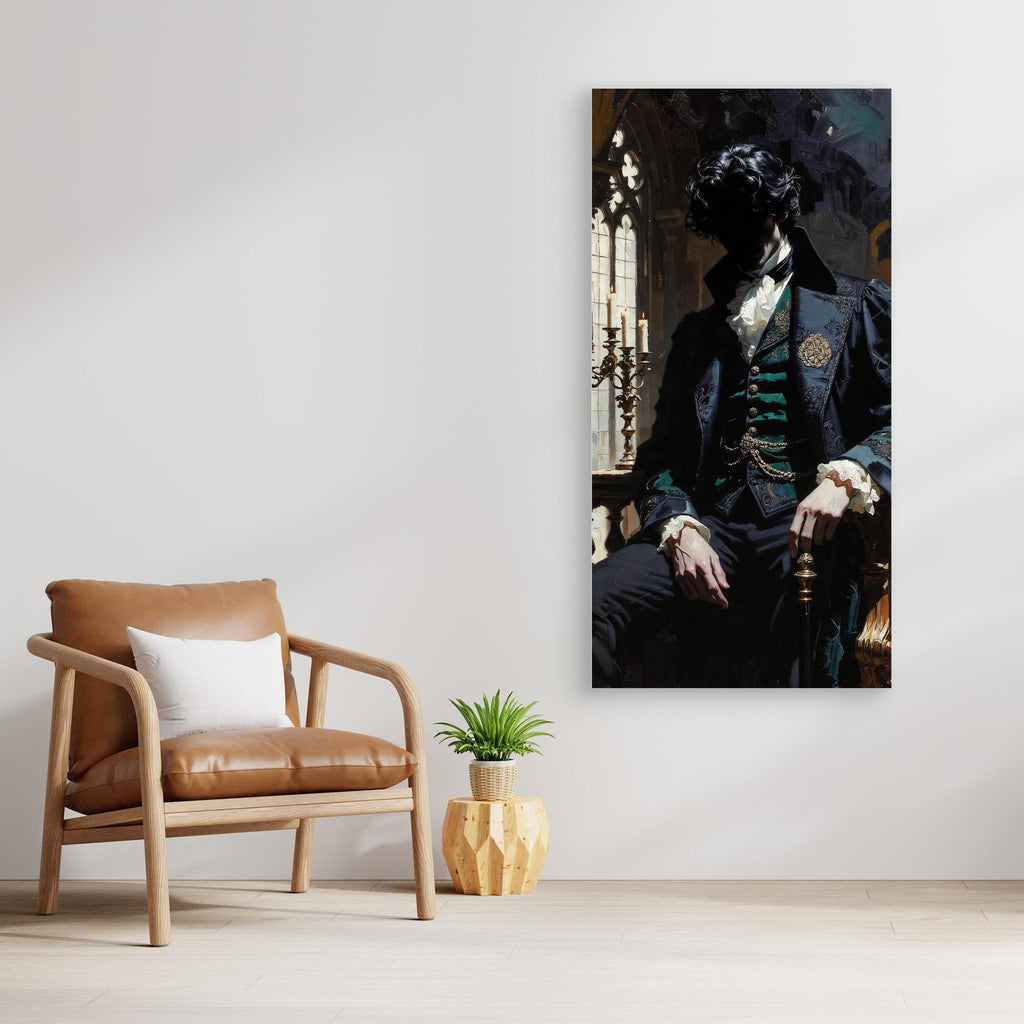 Dracula Painting – Seated Gothic Portrait Art