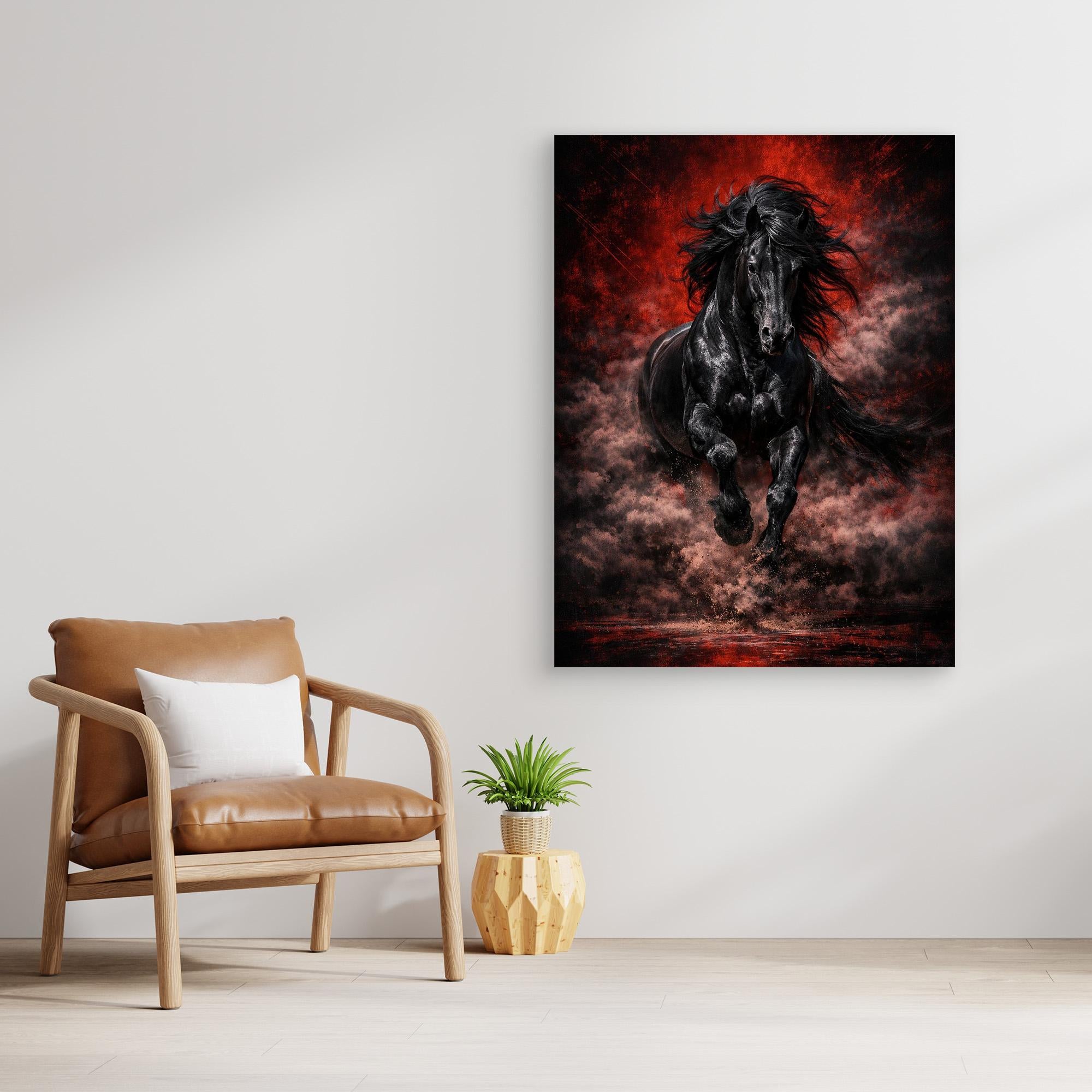 Black Reign – Luxury Stallion Wall Art