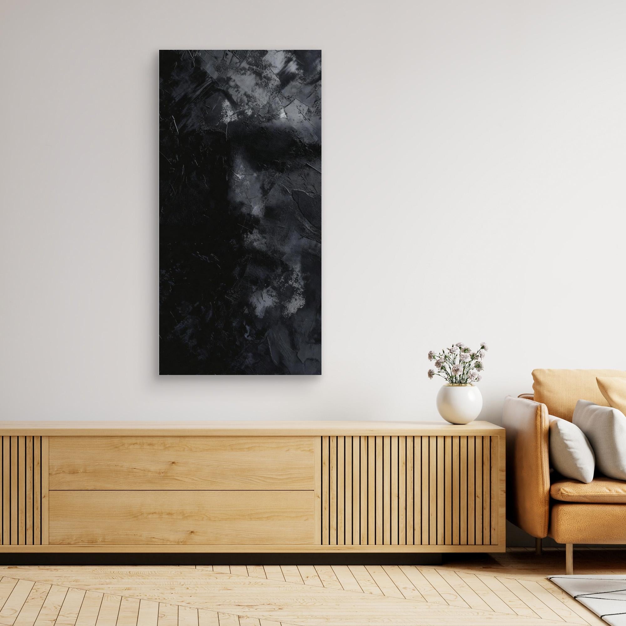 In The Shadow - Black Abstract Art