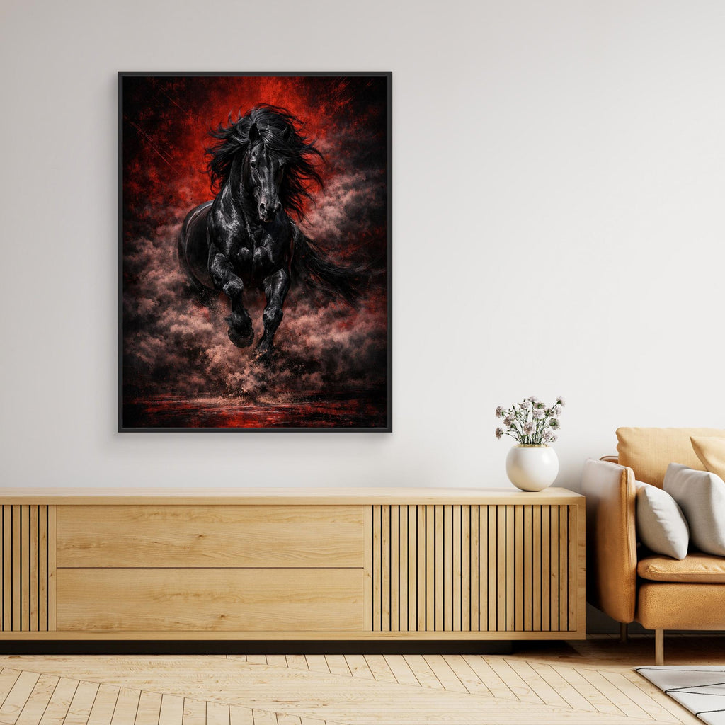 Black Reign – Luxury Stallion Wall Art