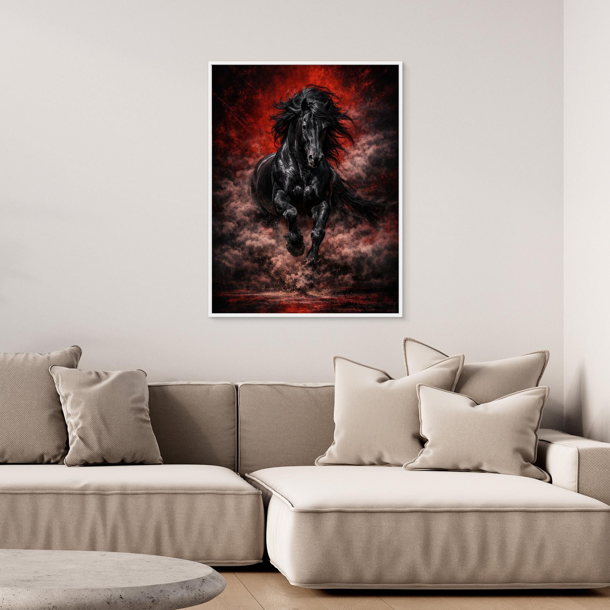 Black Reign – Luxury Stallion Wall Art