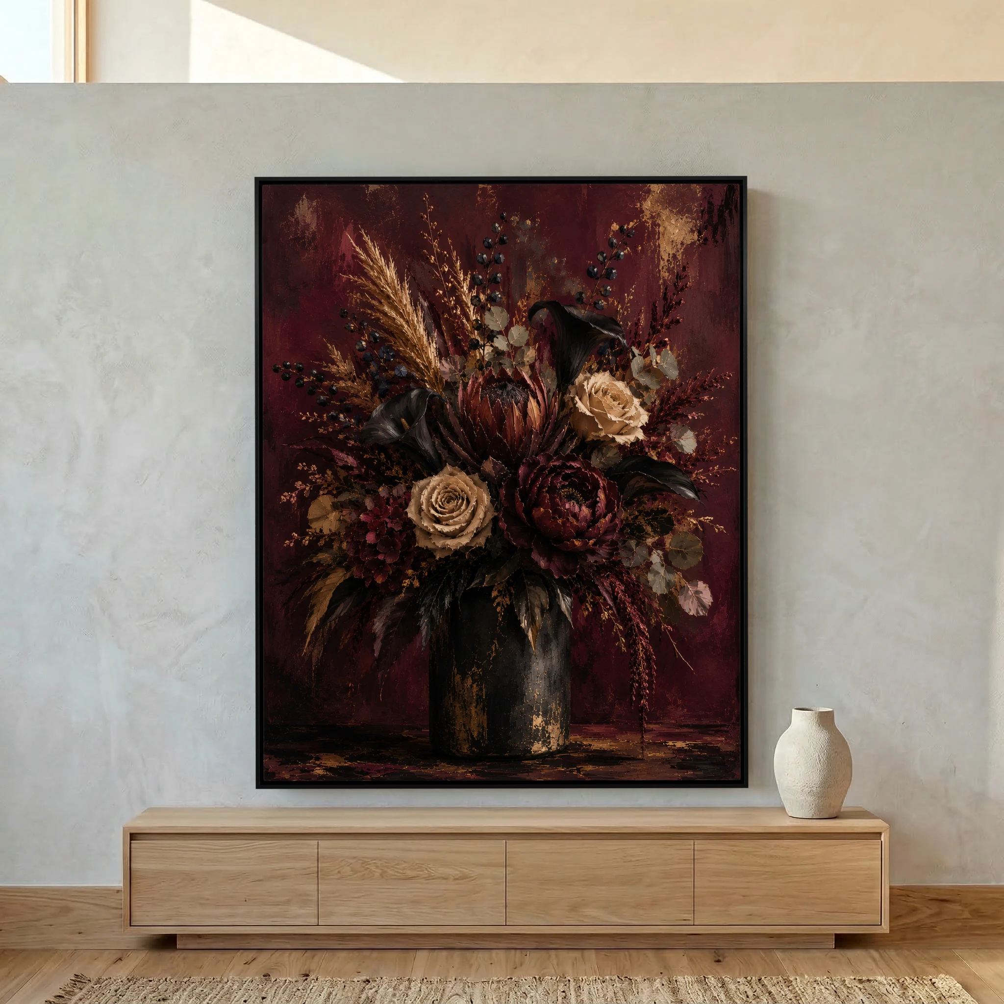 Well Deserved – Burgundy Floral Wall Art