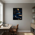 Moonlit Eighteen – dipinto di paesaggio golfistico, dalla collezione golf Mens Wall Co.