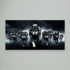 Alpha Wolf Leading the Pack – Quadro di lusso