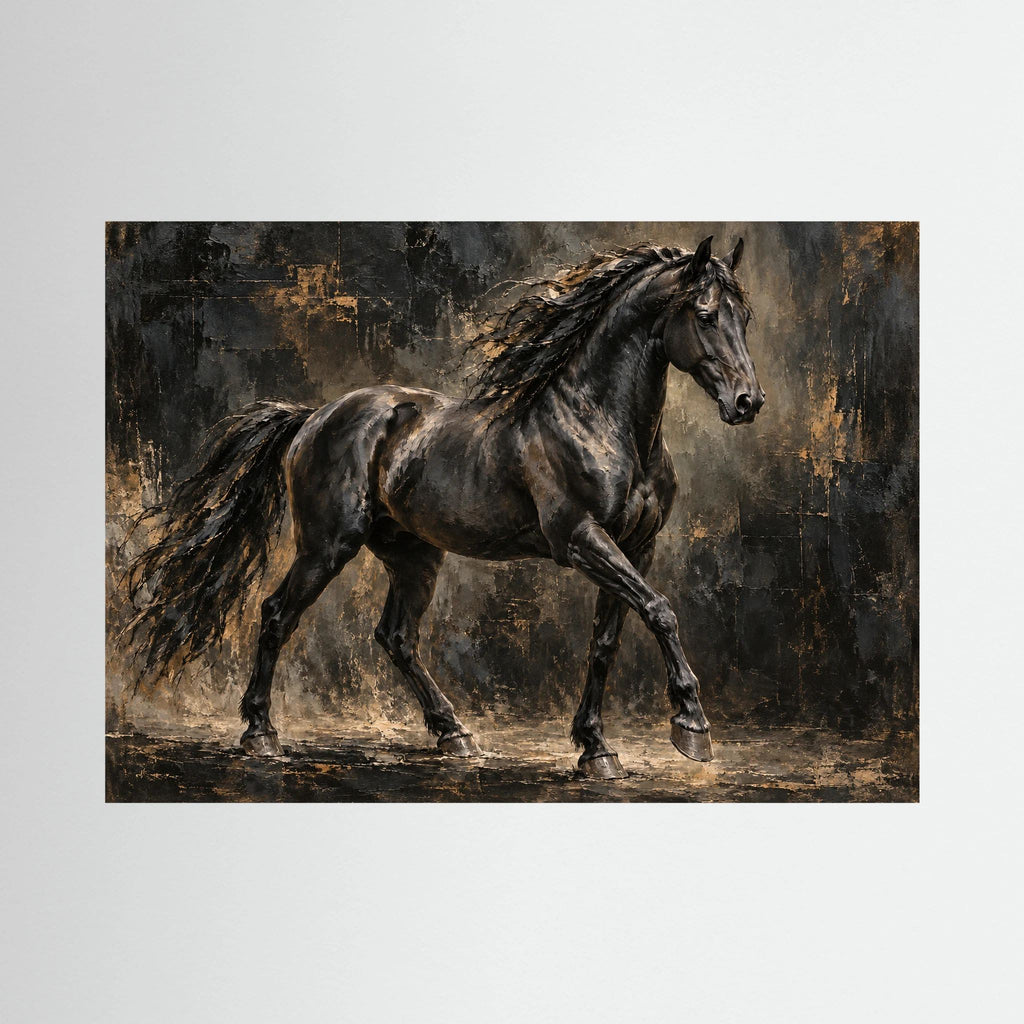 Untamed Authority – Black Horse Wall Art
