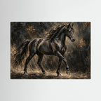 Untamed Authority – Black Horse Wall Art