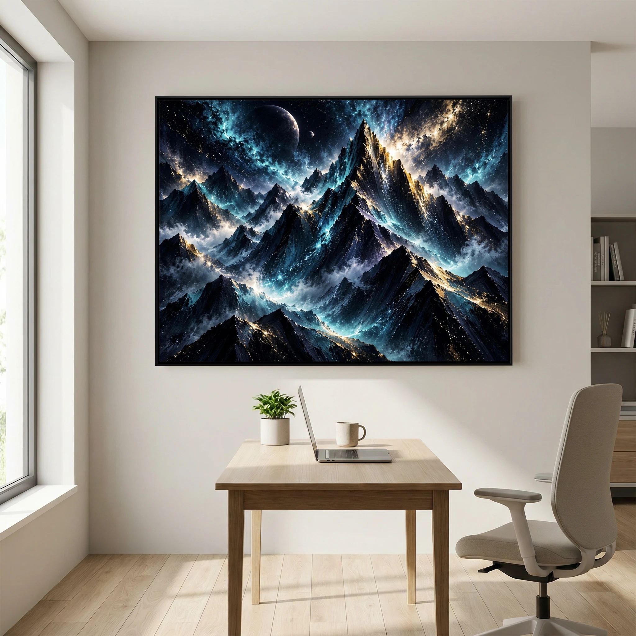 Space Mountain- Dark Mountain Painting