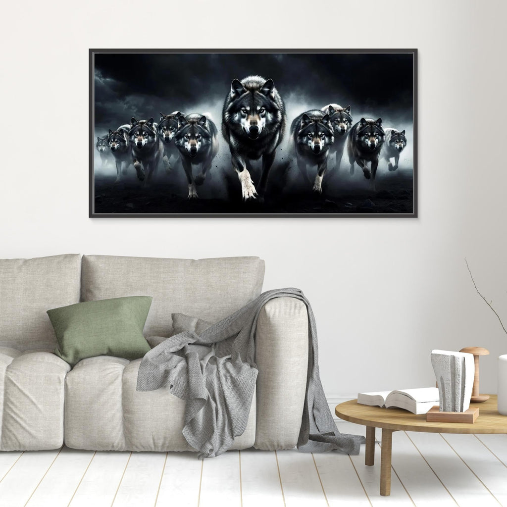 Alpha Wolf Leading the Pack – Quadro di lusso