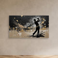 Golden Swing – Abstract Golf Wall Art**