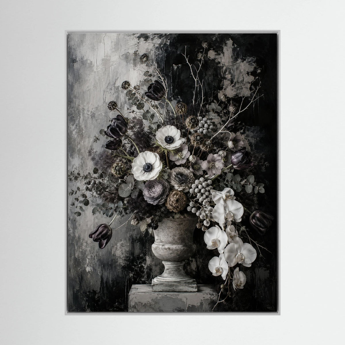 While You’re Here, opera floreale in bianco e nero come regalo curato di Natale per lui