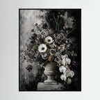 While You’re Here – Quadro floreale in bianco e nero